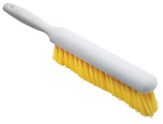 Winco BRC-14Y Yellow Bristles White Handle Counter Brush