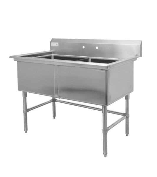 Thorinox TDS-2424-0 24" x 24" Double Sink with No Drainboard