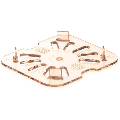 Carlisle 3089613 1/6 Size Amber High Heat Plastic StorPlus Food Pan Drain Grate