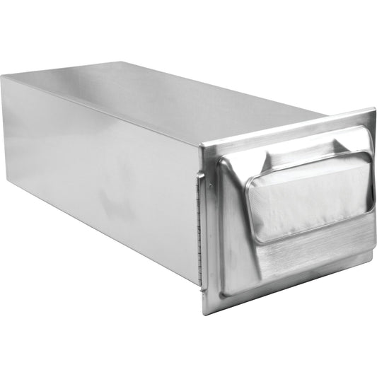 Carlisle H2000SS 750 Napkin Stainless Steel Classic In-Counter Napkin Dispenser, Minifold Control Face