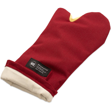 San Jamar KT0218 17" Maroon Nomex Cool Touch Flame - Conventional Mitt