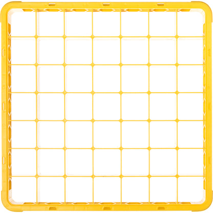 Carlisle RE49C04 Yellow 49-Compartment Polypropylene OptiClean Divided Glass Rack Extender 1.78"