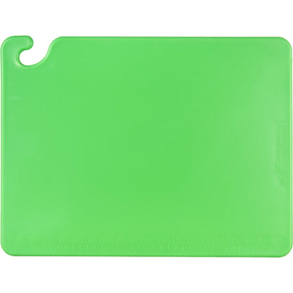 San Jamar CB152012GN 15" x 20" x 0.5" Green Cut-N-Carry Cutting Board