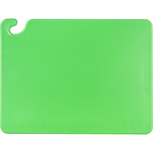 San Jamar CB152012GN 15" x 20" x 0.5" Green Cut-N-Carry Cutting Board