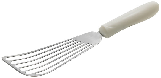 Winco TWP-60 6-3/4" x 3-1/4" Blade White Polypropylene Handle Fish Spatula