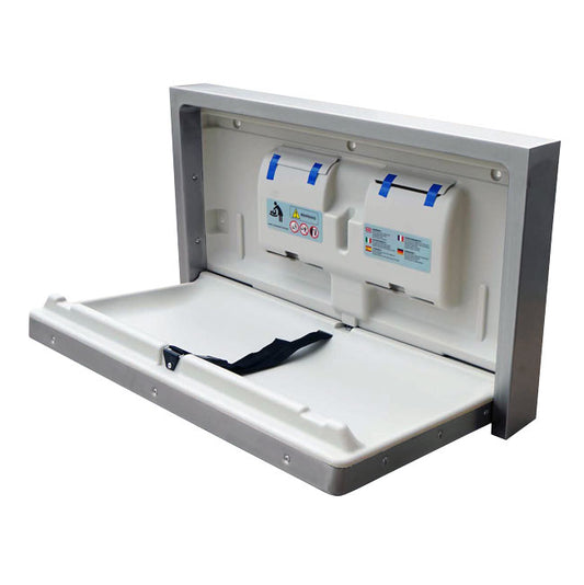 Omcan 44558 Baby Changing Station - Stainless Steel Cover + High-Density Polyethylene