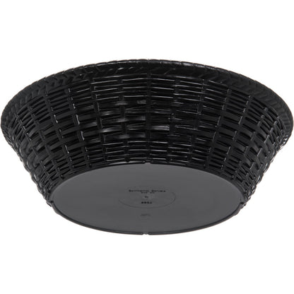 Carlisle 652403 9" Black Round Polypropylene WeaveWear Basket