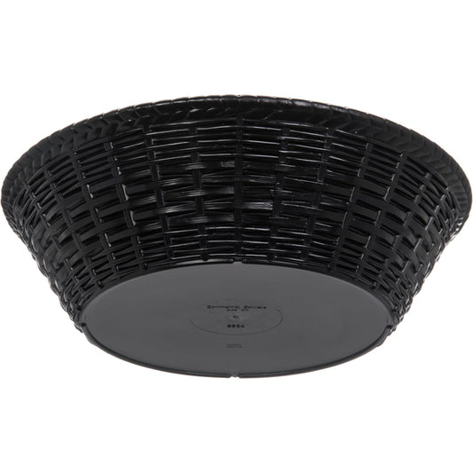 Carlisle 652403 9" Black Round Polypropylene WeaveWear Basket