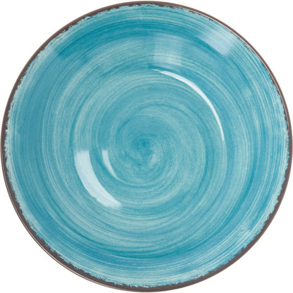 Carlisle 5400315 28.5 oz Aqua Mingle Melamine Rimmed Soup Bowl