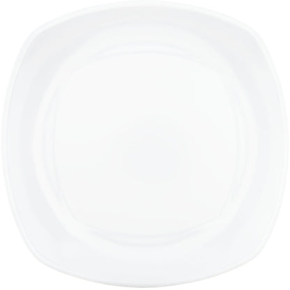 Carlisle 4330802 7.75" White Upturned Corner Square Melamine Small Plate