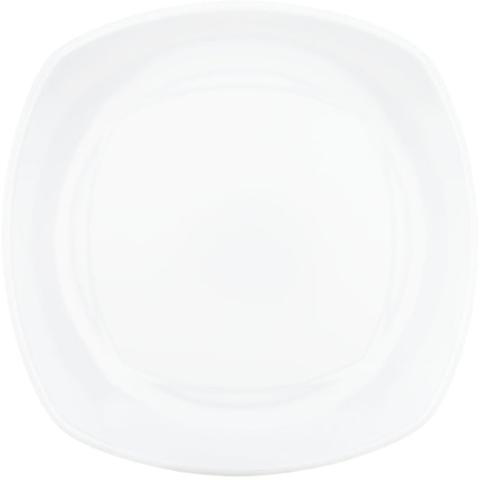 Carlisle 4330802 7.75" White Upturned Corner Square Melamine Small Plate