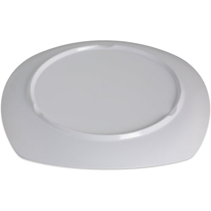 Carlisle 4330402 11.5" White Upturned Corner Square Melamine Plate