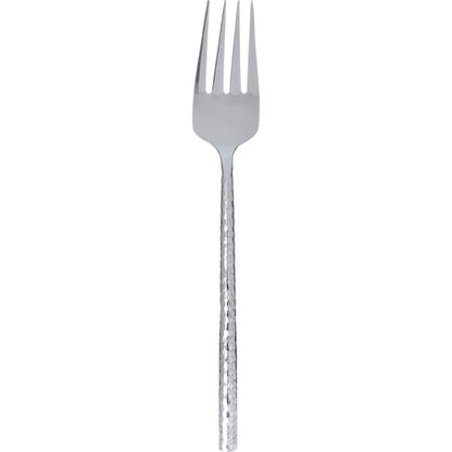 Carlisle 60202 12" Terra Cold Meat Fork - Hammered Mirror Finish - 400 Series Stainless
