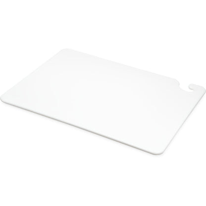 San Jamar CB152012WH 15" x 20" x 0.5" White Cut-N-Carry Cutting Board