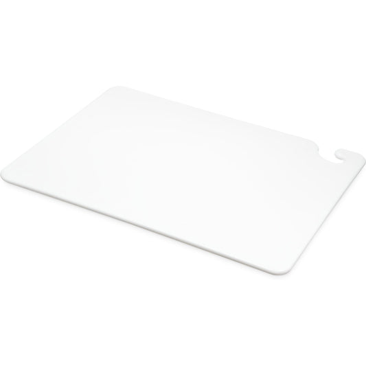 San Jamar CB152012WH 15" x 20" x 0.5" White Cut-N-Carry Cutting Board