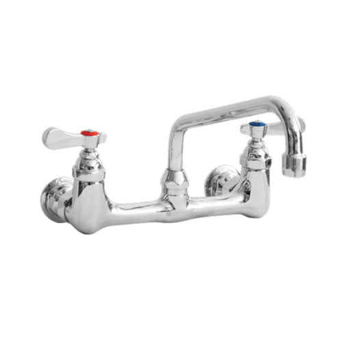 Thorinox WM-08-S8 Wall Mounted Faucet 8" Center, 8" Swiverl Spout