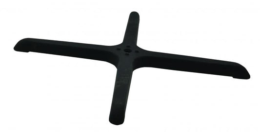 Omcan 43155 30" x 30" Black Cross-Shaped Restaurant Table End Base compatible for 43206 and 43509 Table Columns