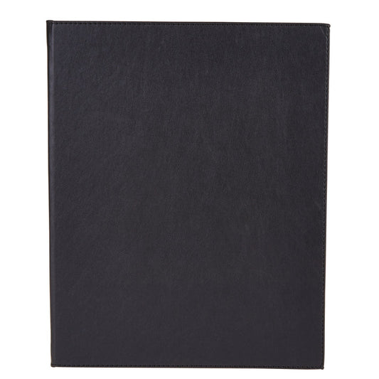 Winco LMF-811BK Black Four-Views (Booklet) Menu Cover For 8-1/2 X 11" Inserts