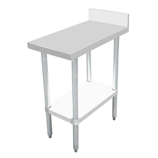 Omcan 46514 30" x 15" Equipment Filler Table with 4" Backsplash